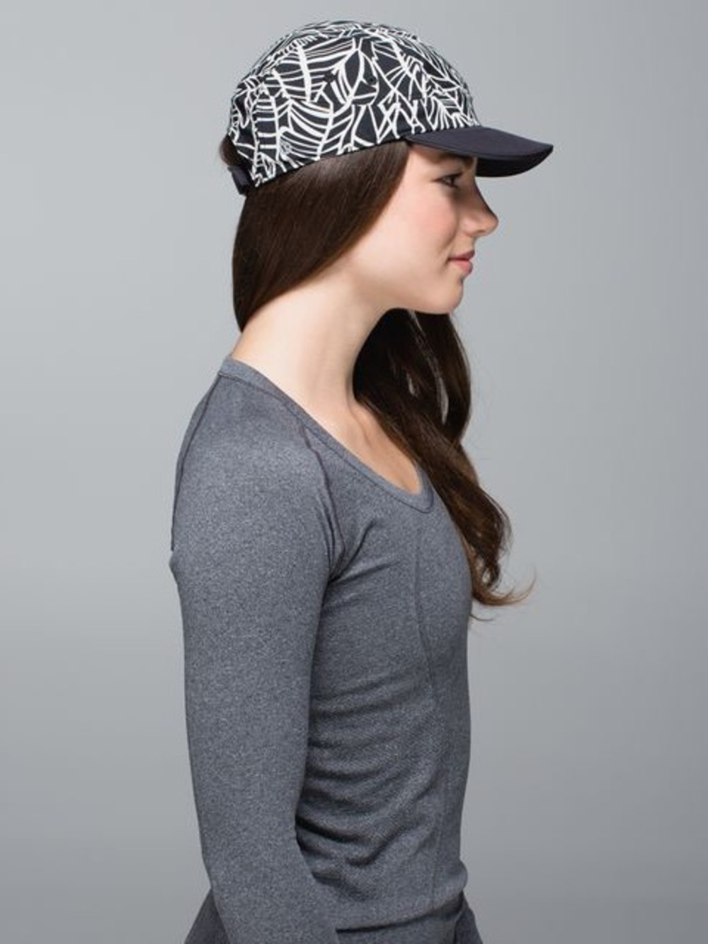 Lululemon race to place run hat pretty palm black angel wing cap
